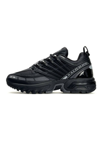 Чорні Осінні кросівки чоловічі salomon black grey No Brand ACS Pro GTX