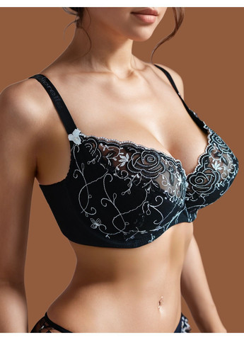 Чорно-білий бюстгальтер 33695 d Diorella з кісточками нейлон, еластан
