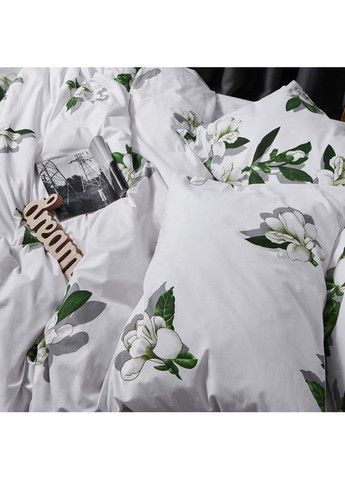 Комплект постільної білизни Бязь Gold Люкс «» Полуторний 143х210 наволочки 2х40х60 (MS-820007470) Moon&Star Wisteria White (356114907)