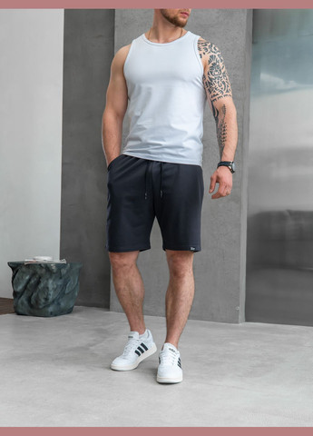 Шорты мужские однотонные спортивные шорты трикотажные из хлопка simple classic Графитовые Teamv (339059710)