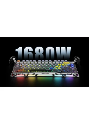 Клавіатура Mercury K1 Pro 80keys x Kailh Speedy Mint BT/WL/USB RGB Interstellar Silver (GSK1PRO_S_CGRY) GravaStar (399513388)