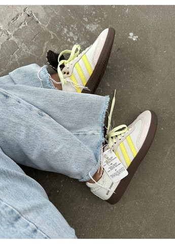 КРОСІВКИ ЖІНОЧІ ADIDAS SAMBA X WALES BONNER YELLOW АДІДАС САМБА No Brand бежеві демісезони (367171111)