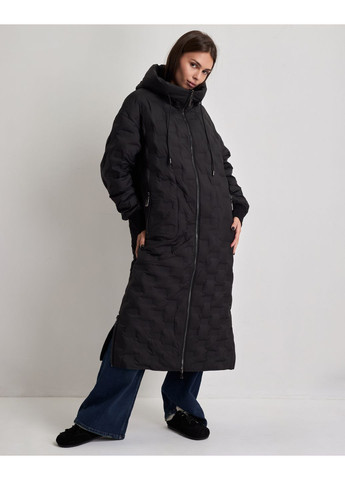 Темно-коричневе демісезонне Пальто двостороннє чорний / шоколадний Sobello