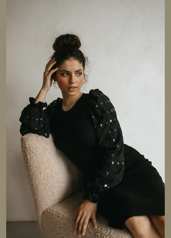 Черное праздничный, коктейльное, вечернее платье Seventeen