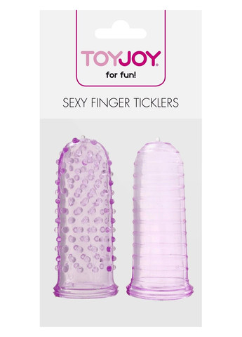 Набір рельєфних насадок на палець Sexy finger фіолетовий, 7 х 3 см Toy Joy (289783352)
