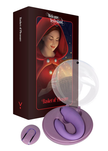 Вібратор для пар PleasureBerry violet, зарядний кейс, пульт ДК FairyGasm (335392582)