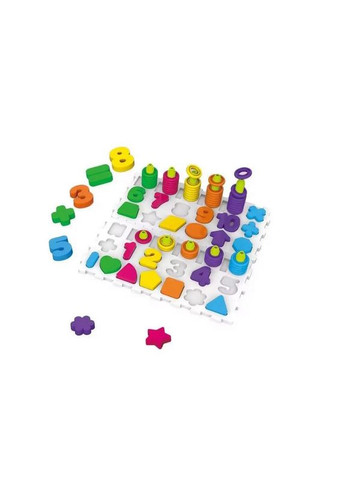 Розвиваюча гра "Логіка-вкладиш 2 в 1" DF78 цифри, букви, фігури No Brand (330601959)