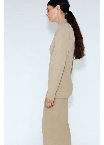 Бежевый демисезонный трикотажный свитер 6873/111 Zara
