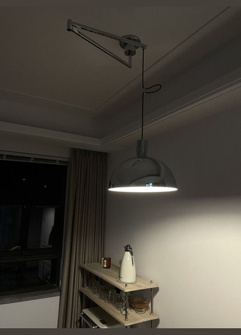 Люстра подвесная на 1 лампочку 26735 Хром 35-75х35х35 см. Sunnysky (364765902)