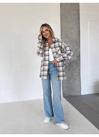 Белая рубашка в клетку Garna