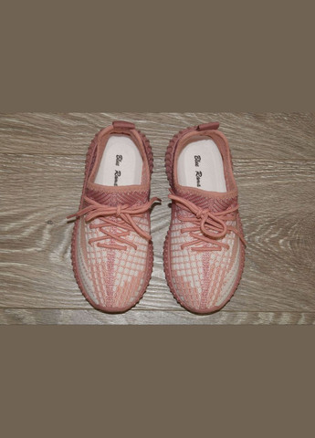 Розовые демисезонные кроссовки текстильные izi для девочки белые с розовым Blue Rama