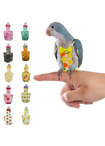 Памперс для попугая многоразовый, для средних попугаев, монаха, корелы и других, узор с апельсинами No Brand (370290196)