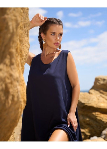 Синее повседневный платья 14783 синий ISSA PLUS