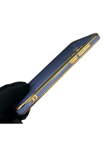 Чохол для Redmi Note 8 Pro з кільцем-підставкою із золотою окантовкою на сяомі редмі нот 8 про синій gs1 Xiaomi (366234181)