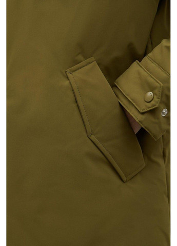 Оливковый (хаки) зимний Пуховик Finn Flare