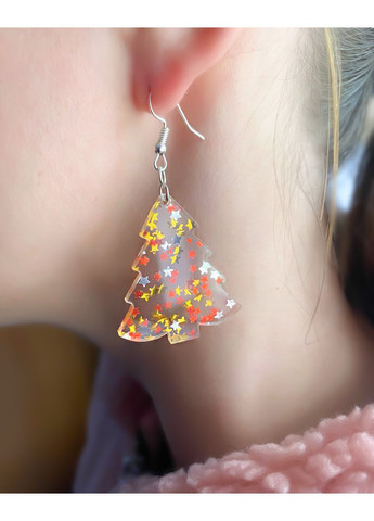 Серьги Ёлочка с блёстками звёздочками CASE CONTROL (360688414)