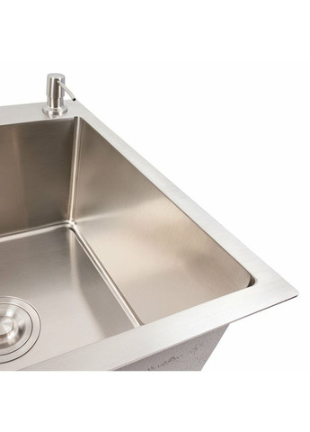 Кухонна мийка CM 65*50 R нержавійка Handmade (круглий сифон 3.0/0.8) Valeso (336932483)