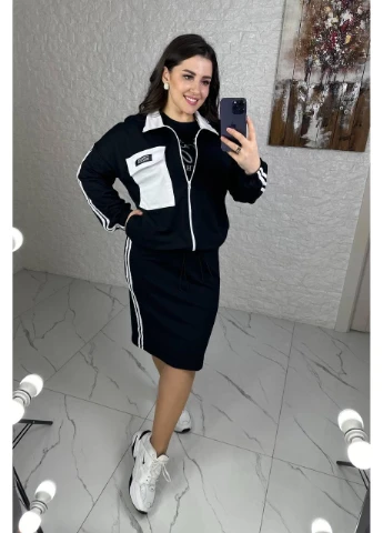 Жіночий комплект: сукня + кофта oversize у спортивному стилі No Brand (393936182)
