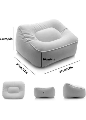 Надувна подушка для відпочинку та подорожей Підставка під ноги Сіра No Brand (360560300)