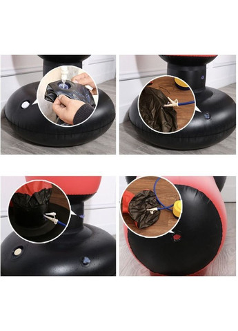 Надувна боксерська груша 1,6 м Червона для дітей і дорослих, водоналивна та компактна, ПВХ No Brand (362682235)