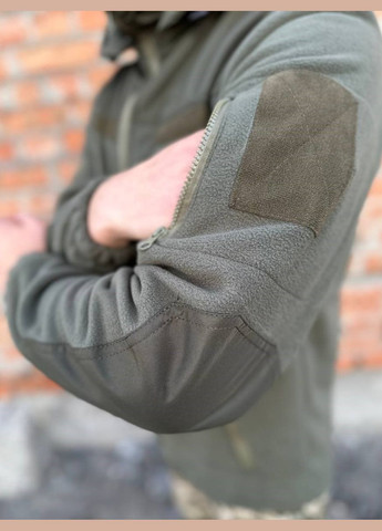 Флісова кофта хакі з капюшоном No Brand (317042113)