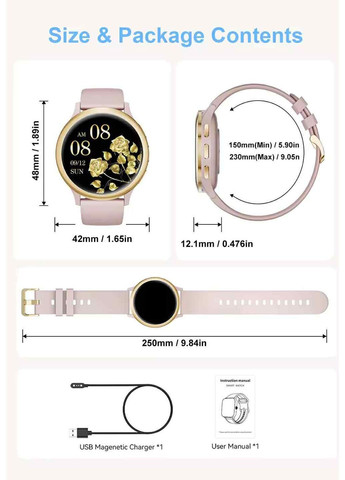 Смарт годинник жіночий M55 (дзвінки, пульсоксиметр) Lemfo (368771067)