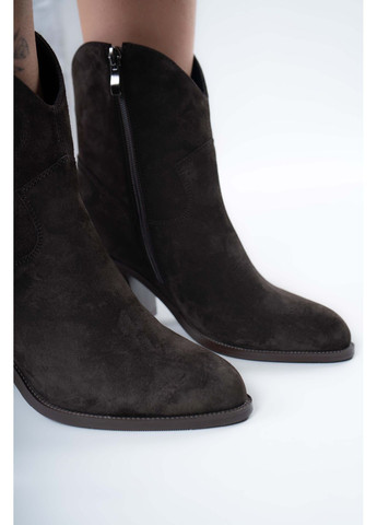 ботинки женские натуральная замша коричневые 346793 Where Uwear из натуральной замши