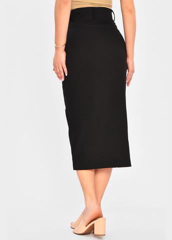 Спідниця жіноча однотонна чорного кольору Let's Shop (334100610)