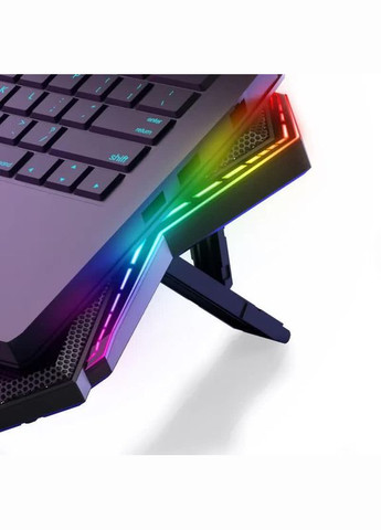 Підставка для ноутбука з охолодженням K40 з RGB-підсвіткою Laptop Cooling Pad Grey VHG (334305071)