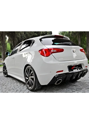 Задній дифузор DPT V-2 (чорний глянець) для Romeo Giulietta 2010-2020 рр Alfa (392725473)