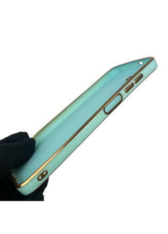 Чехол для Galaxy A04s SM-A047F с кольцом-подставкой с золотой окантовкой на самсунг а04с бирюзовый gs1 Samsung (366231967)