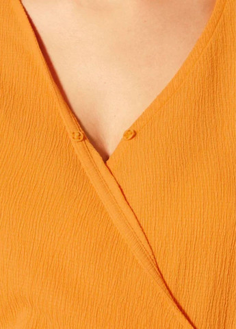 Помаранчева повсякденний, кежуал сукня-кімоно на запах на запах Esmara однотонна