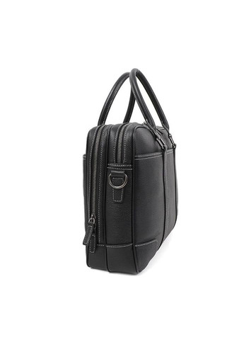 Шкіряна сумка для ноутбука, колір чорний,, 7348A на два відділення John McDee (321726977)