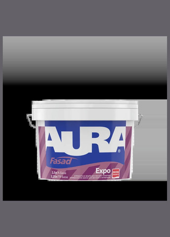 Краска акриловая глубоко-матовая универсальная Fasad Expo Белая 1л AURA (317290549)