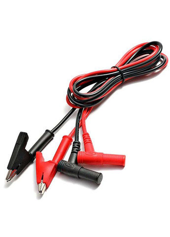 Щупи, кабелі для мультиметра, тестера із затискачем крокодил, роз'єм 4 мм, розкриття 10 мм, 1000В, 20А No Brand (322617355)