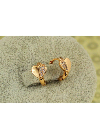 Серьги детские половинка сердца золотистые 1,1 см love-shopping Xuping Jewelry (354657699)