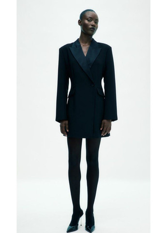 Чорна ділова жіноча сукня-піджак приталеного крою н&м (56543) м чорна H&M