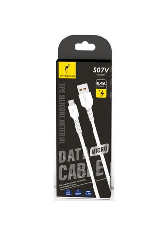 Кабель S07V TPE High Elastic Line USB - micro USB (M/M), 1 м, White (SDUSB-000597) SkyDolphin (336959226)