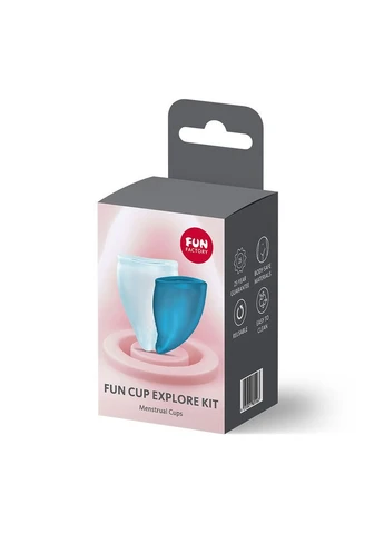 Набір менструальних чаш FUN CUP EXPLORE KIT, 2 шт, Multicolored Turquoise, об’єми 20 та 30 мл Fun Factory (386868242)