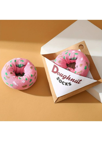 Розовые подарочные носки "пончик", 1 пара (363042358)