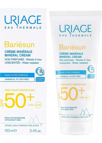 Бар'єсан сонцезахисний мінеральний крем SPF 50+ Suncare product 100ml (24991-93705) Uriage (369790284)