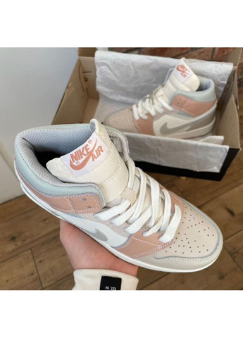 Бежеві Осінні кросівки чоловічі nike air jordan 1 high retro beige найк аір джордан No Brand