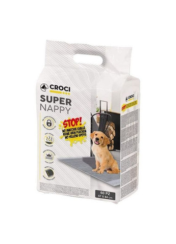 Пеленки для собак 57х84 см с активированным углем 60 шт (8023222226999) Croci (317171315)