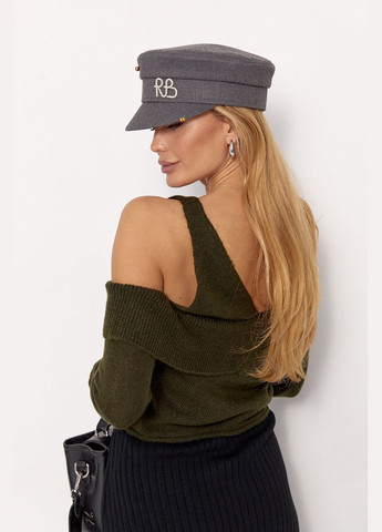 Женский вязаный пуловер с открытыми плечами Lurex (308725382)