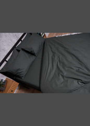 Комплект постільної білизни Бязь Gold Люкс «» King Size 220x240 наволочки 2х50х70 (MS-820002159) Moon&Star Dark Green (285718040)