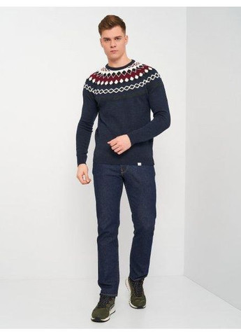 Комбинированный джемпер демисезон,темно-синий-бордовый-белый, Solid