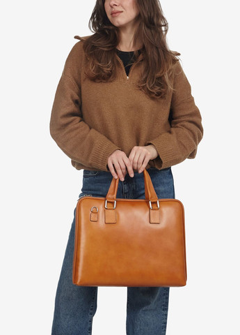 Сумка для ноутбука женская кожаная большая на молнии Briefcase Regina Notte (280199201)