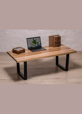 Кавовий стіл із живими краями M (горіх) Чайний столик в стилі лофт EcoWalnut (294613520)