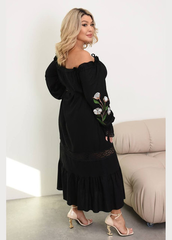 Черное праздничный, вечернее платье Україна однотонное