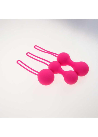 Рожевий набір силіконових вагінальних кульок 3 шт. No Brand (288538799)